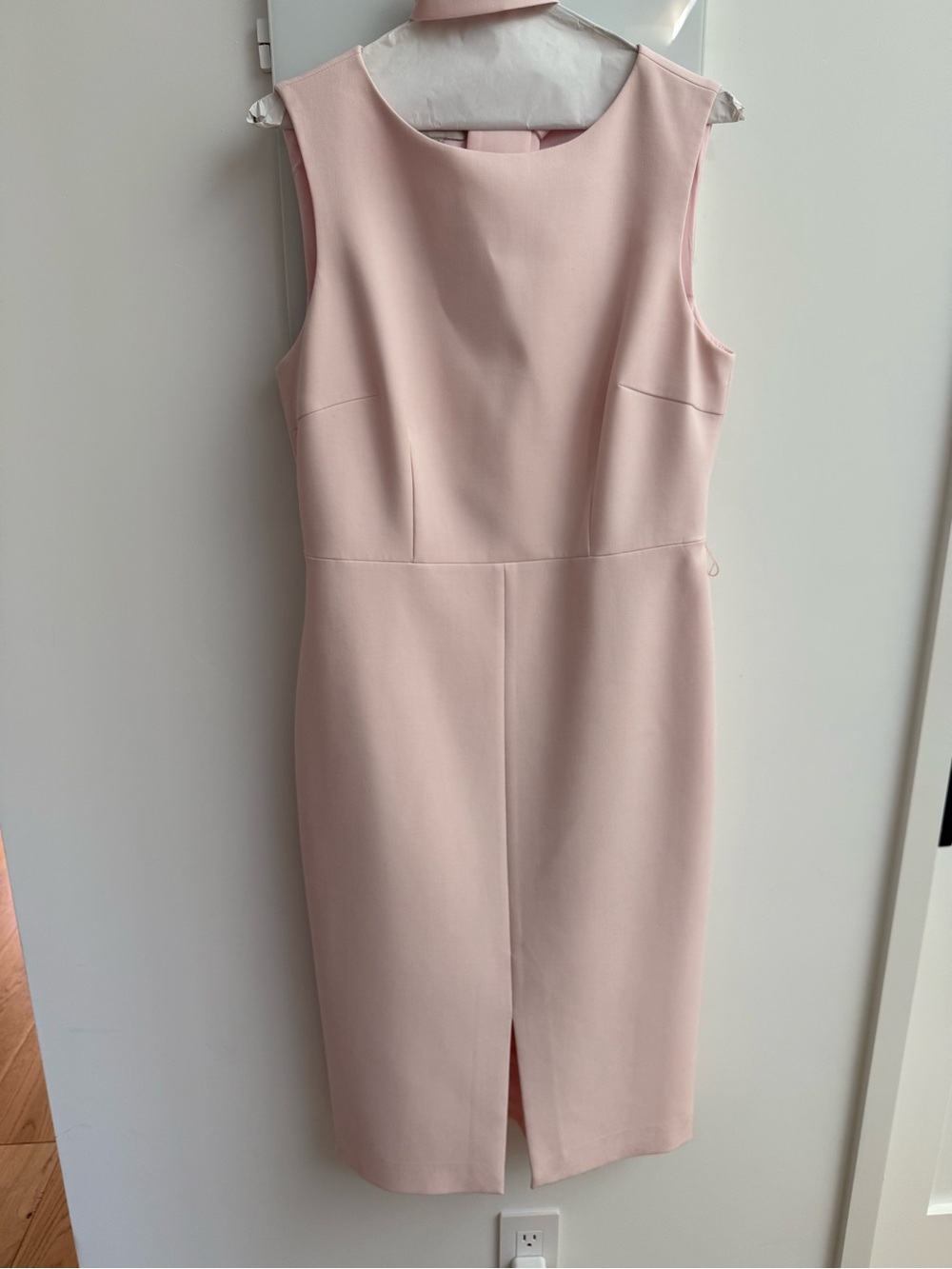 Hobbs Kaia Sleeveless Midi Sheath Dress in Soft Pink